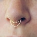 Double Septum Ring Fake, Fake Septum Ring, Fake Septum Piercing, Fake Septum Nose Ring 