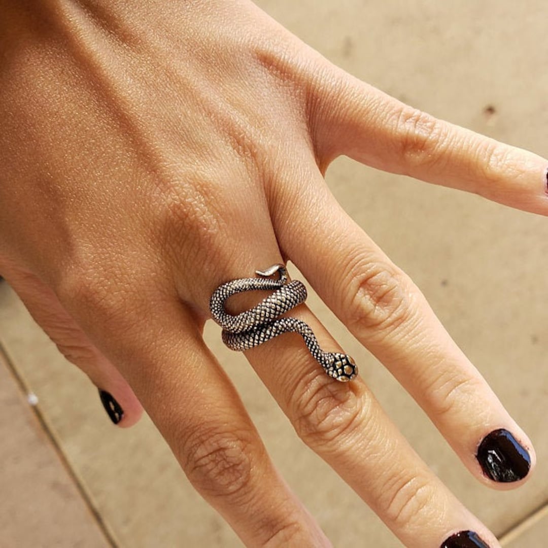 Silver Snake Ring, Snake Gifts, Snake Jewelry, Reptile Ring, Reptile ...