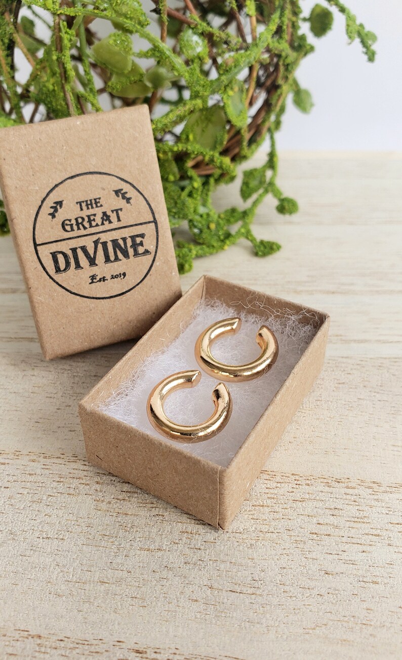 Solid Ear Cuff Set Double Ear Cuff Gold Double Ear Cuff Etsy