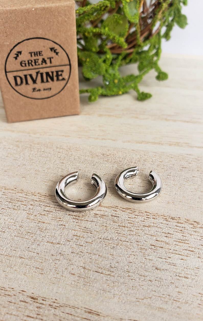 Solid Ear Cuff Set Double Ear Cuff Gold Double Ear Cuff Etsy