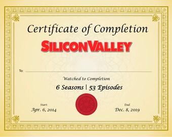 Certificate of Completion Silicon Valley