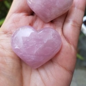 Rose Quartz Heart, Rose Quartz Puffy Heart, Crystal Heart