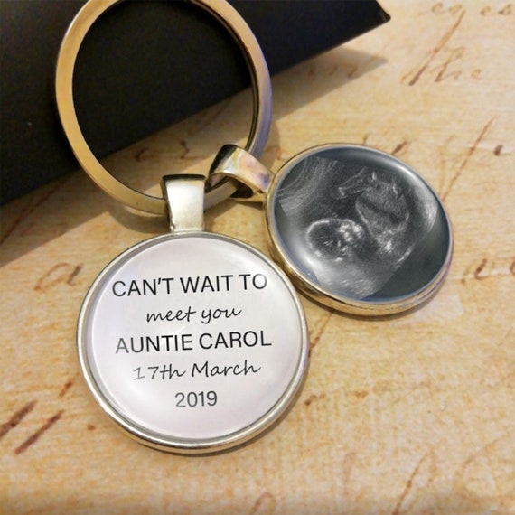 personalised baby scan keyring