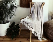 Recycled Cotton Throw, Chevron Blanket Throw, Outdoors Blanket, Garden Throw, Picnic Blanket, Moroccan Throw, Birthday Present, SAND