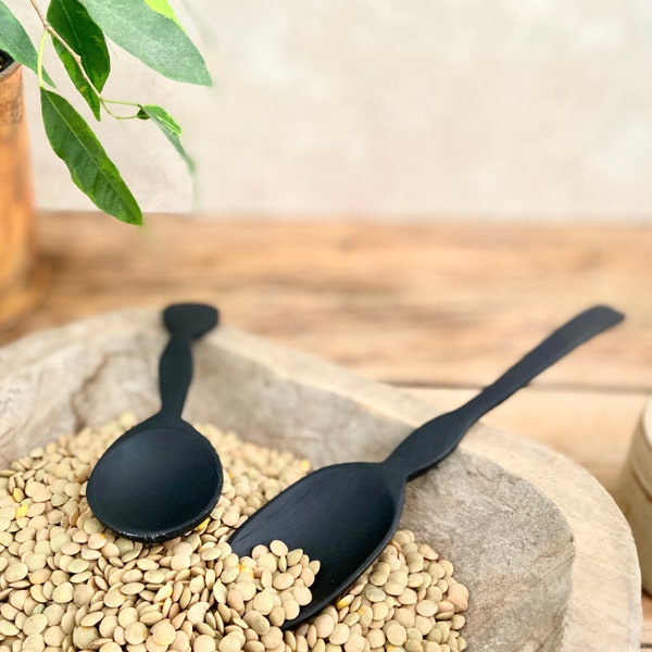 Acacia Wood Serving Spoon, Handmade Spoon, Wooden Serving Spoon, Wooden Cutlery, Small Ladle, Christmas Dining, Gifts for Home