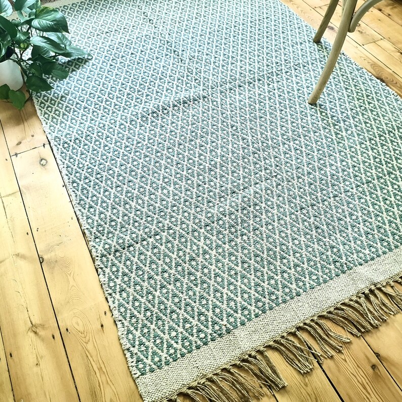 Chevron Hemp Rug Jute & Cotton Rug Handwoven Area Rug Etsy UK