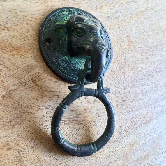 Vintage Brass Door Knocker Elephant Door Knock Door Handle Animal Inspired Home Decor Gifts For Home Christmas Gifts