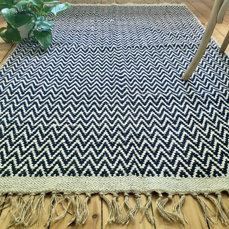 Natural Jute & Cotton Rug Outdoor Rug Braided Hemp Etsy