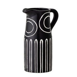 Art Deco Style Vase, Stoneware Jug, Decorative Vase, Ceramic Vase Jug, Bohemian Tableware, Drinks Jug, Flower Vase Gifts for Home, image 4