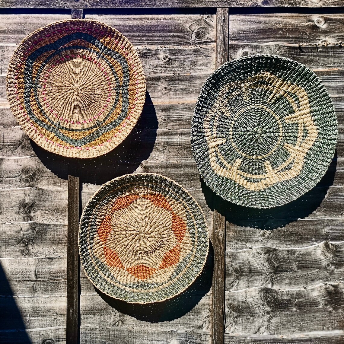 Decorative Jute Wall Basket Large Wall Hanging Bohemian Etsy