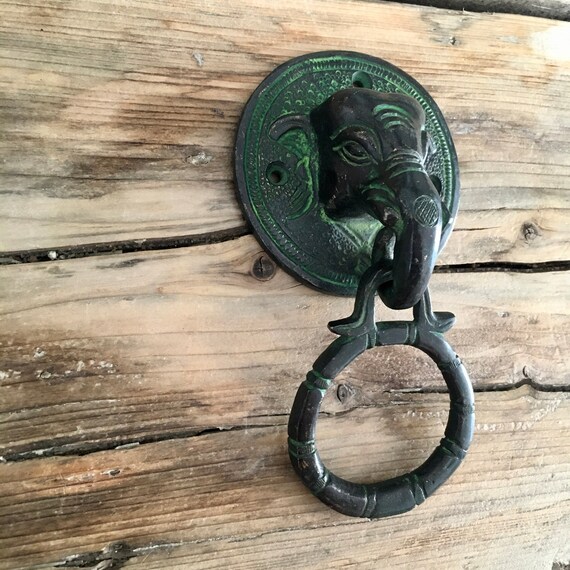 Vintage Brass Door Knocker Elephant Door Knock Door Handle Animal Inspired Home Decor Gifts For Home Christmas Gifts