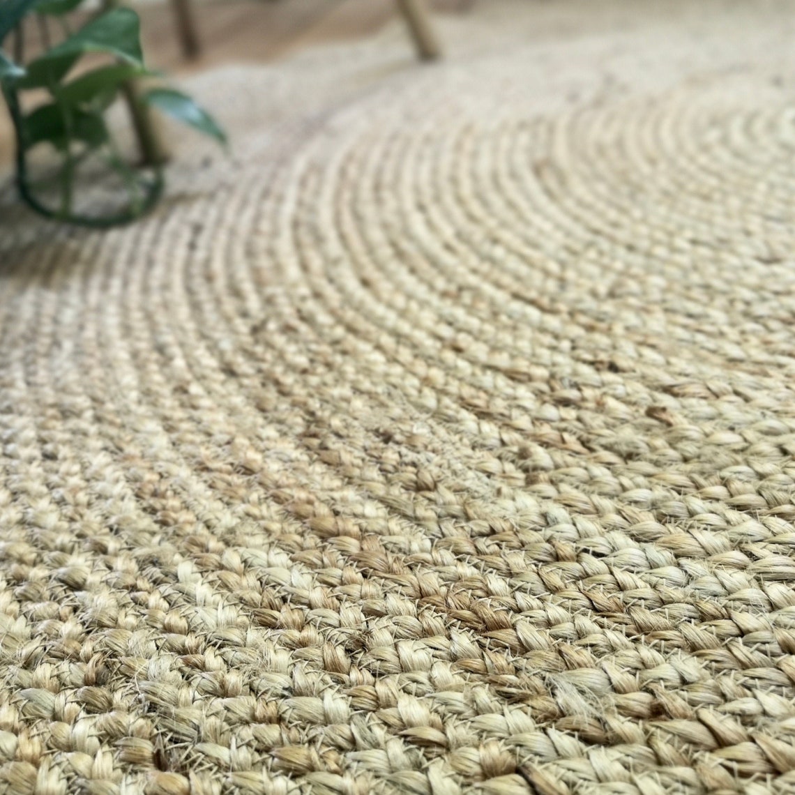 Natural Braided Hemp Rug Handwoven Jute Rug Minimalist Etsy