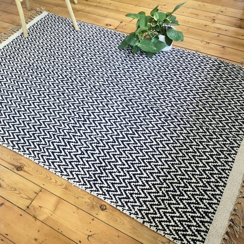 Natural Jute & Cotton Rug Outdoor Rug Braided Hemp Etsy