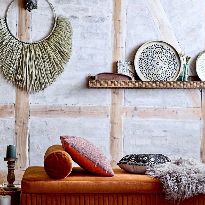 Grass Wall Hanging Mendong Grass Wall Art Bohemian Home Etsy