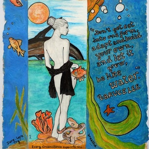 Original art - drawing & painting - Be Like Water