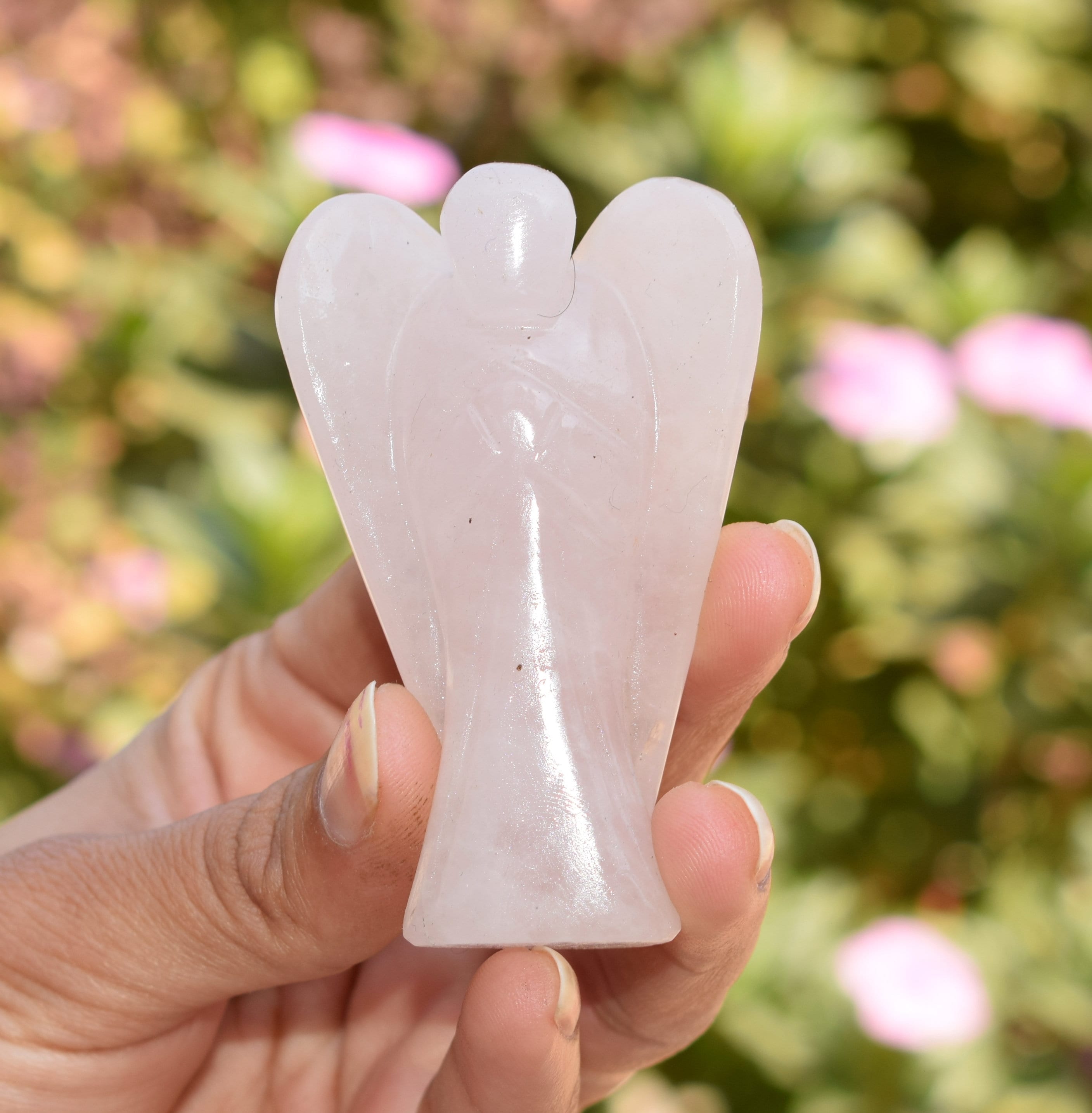 Beautiful Rose Quartz Angel / Aura Angel Wing / Gemstone Angel Etsy