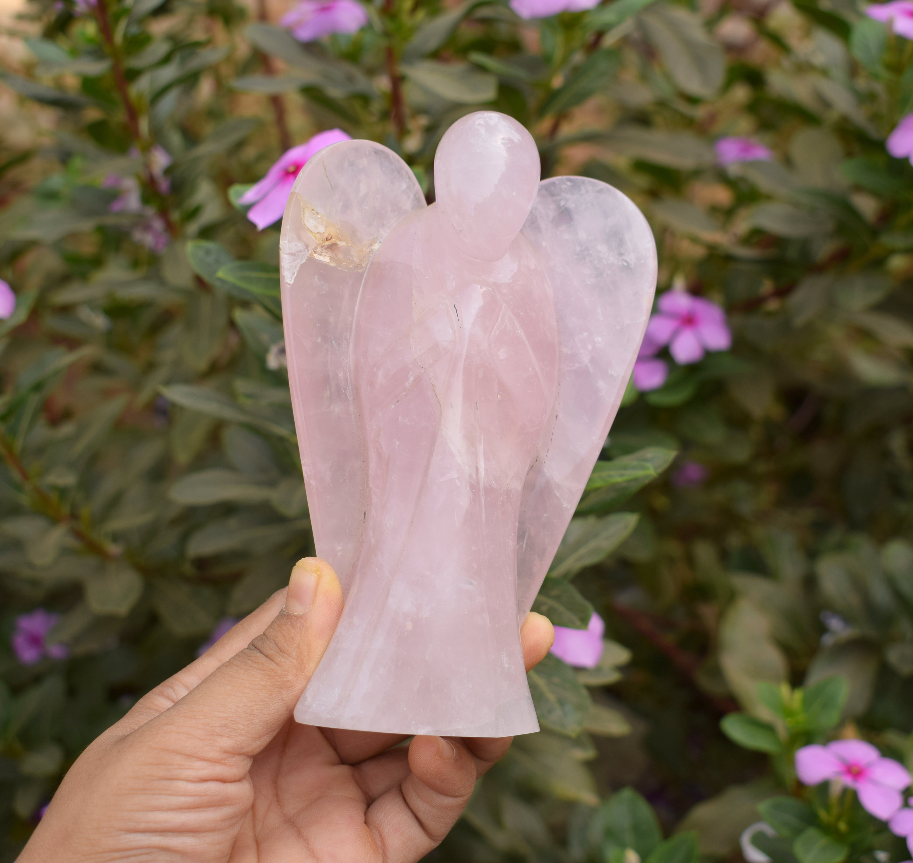 Beautiful Rose Quartz Angel / Aura Angel Wing / Gemstone Angel Etsy
