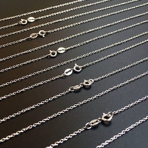 925 silver chain made in Italy. Nickel-free silver chain with anti-tarnish treatment. Sterling silver chain 40-45-60 cm image 1
