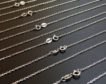 925 silver chain made in Italy. Nickel-free silver chain with anti-tarnish treatment. Sterling silver chain 40-45-60 cm