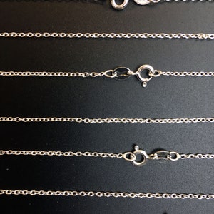 925 silver chain made in Italy. Nickel-free silver chain with anti-tarnish treatment. Sterling silver chain 40-45-60 cm image 5