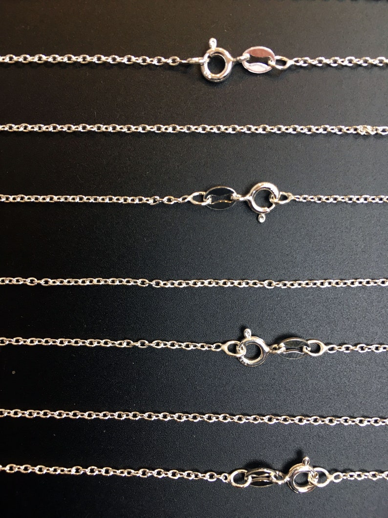 925 silver chain made in Italy. Nickel-free silver chain with anti-tarnish treatment. Sterling silver chain 40-45-60 cm image 5