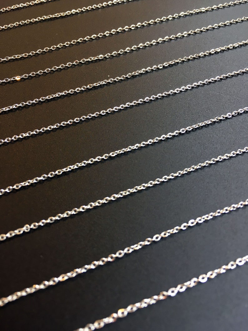 925 silver chain made in Italy. Nickel-free silver chain with anti-tarnish treatment. Sterling silver chain 40-45-60 cm image 4