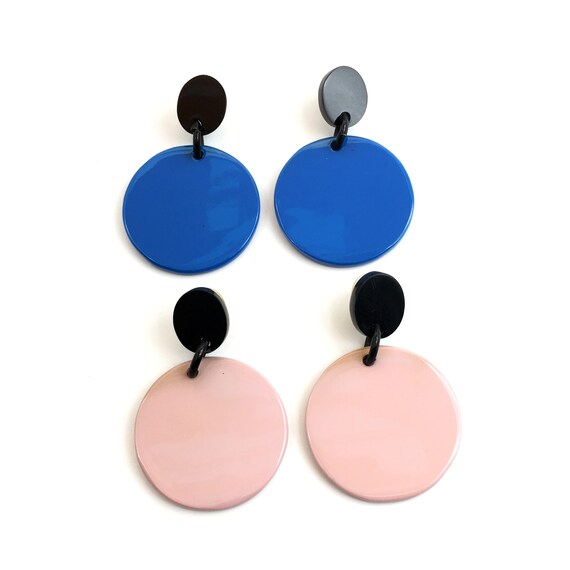 Clou D'oreille (boucle) En Corne De Buffle Laqué - Fait Main - Bijou Ethnique - Neuf Avec étiquettes