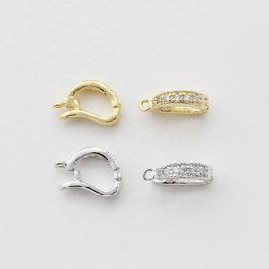 2pcs/B0033S/ One-touch type triangle ring, Pendant ring,  Necklace ring, Polished Rhodium-Plated, Jewelry Findings,Jewelry Supplies