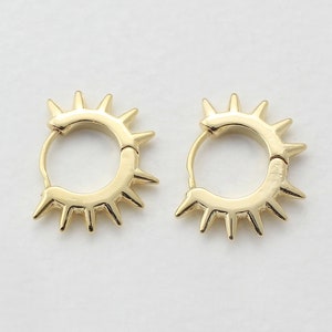2pcs/OE0025/ conical one-touch ring, Gold earrings, Earring, Polished plated, Jewelry