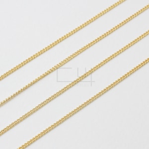 1meter// Nickel Free, Thin Chains, Necklace Chain, Bracelet Chain, Extension chain, Polished Gold-Plated, Jewelry Making, CH0002G