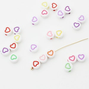 150pcs/BP0026/Acryl Candy Kleur Hart kralen, Acryl kralen, Hart kralen, Armband Kralen, DIY Ketting, DIY Armband, DIY Armband, Sieraden Supplies