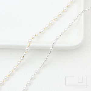 50cm/CH0014/ Surgical Steel Pearl Chain, Mask Chain, Necklace Chain, Bracelet Chain, Extension chain ,Jewelry Making