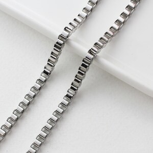 50cm/CH0022/Surgical Steel Square Chain, Mask Chain, Necklace Chain, Bracelet Chain, Extension chain ,Jewelry Making