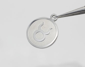 2pcs/SS018_4/ Surgical Steel Constellation Taurus Pendant / Apr.20~May.20 / Necklace Pendant / Bracelet Pendant / Jewelry Making