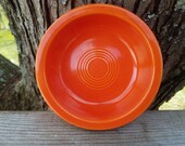 Fiestaware Dinnerware Vintage 5 1 2 inch Fruit berry nappy Bowl by Homer Laughlin Radioactive Orange red