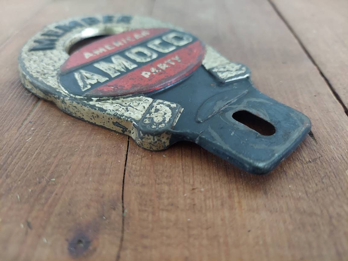 Original Vintage Amoco Oil License Plate Topper Horseshoe | Etsy