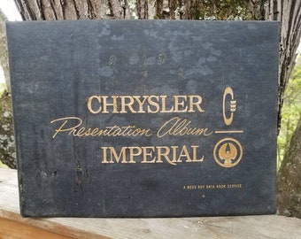 Vintage 1963 Chrysler Imperial Presentation Album Original and extremely rare dealership data book New Yorker, 300, Newport Ross Roy