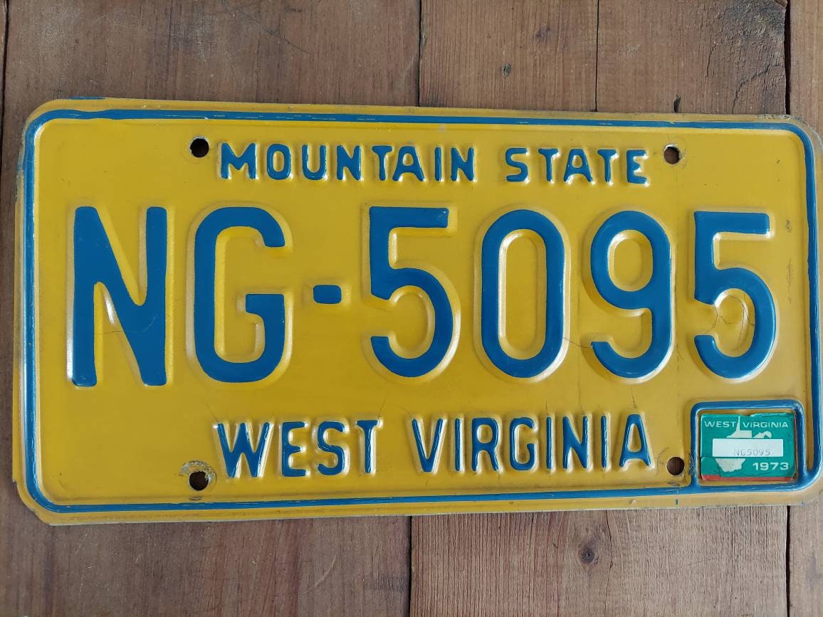 Vintage Authentic 1973 West Virginia Passenger License Plate Etsy