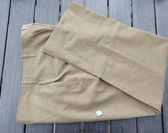 Original WW2 US Army wool Pants Trousers Huge Size 40x33 XL Extra large Philadelphia Quattermaster Depot nos with cutter tag 5 button