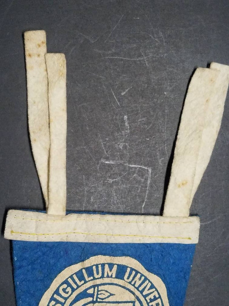 Vintage UNC felt Pennant University of North Carolina Tar Heels NC sigillum universitat Carol septent 14 34 with streamers
