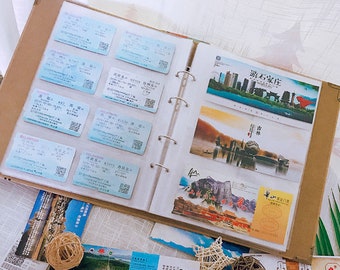 Kraft Ticket book,Album De Ticket,Tikcet Organizer,Polaroid Instax Mini Photo Album,Ticket Stub,Sports Movie Concert Tourisum Collection