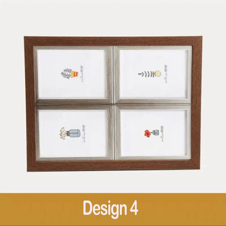4 in 1 Removable Multi Photo Frame Rustic Photo Etsy