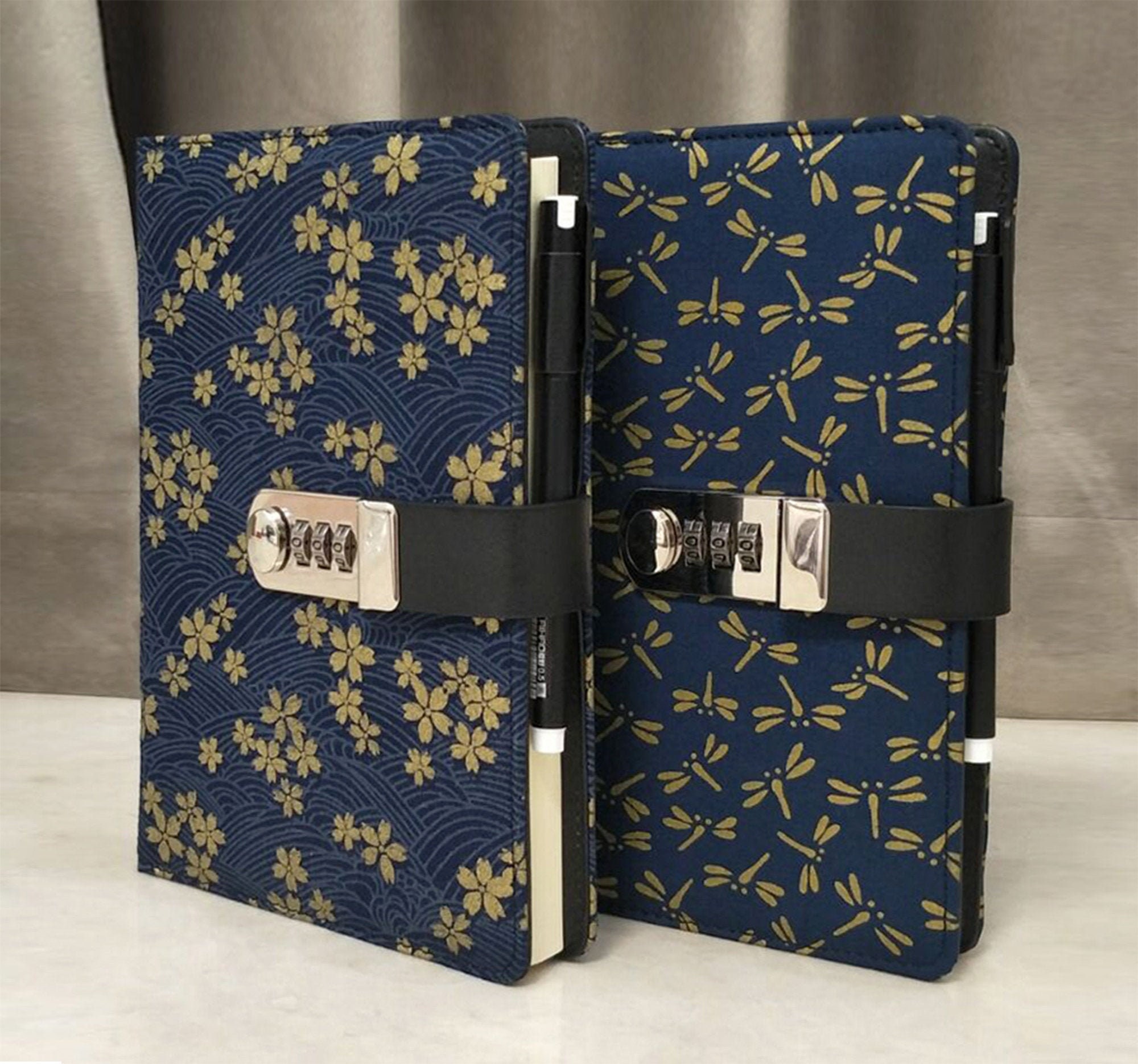 A5/ A6 Leather Inspired Design Notebook Journal With Password Lock office school  supplies