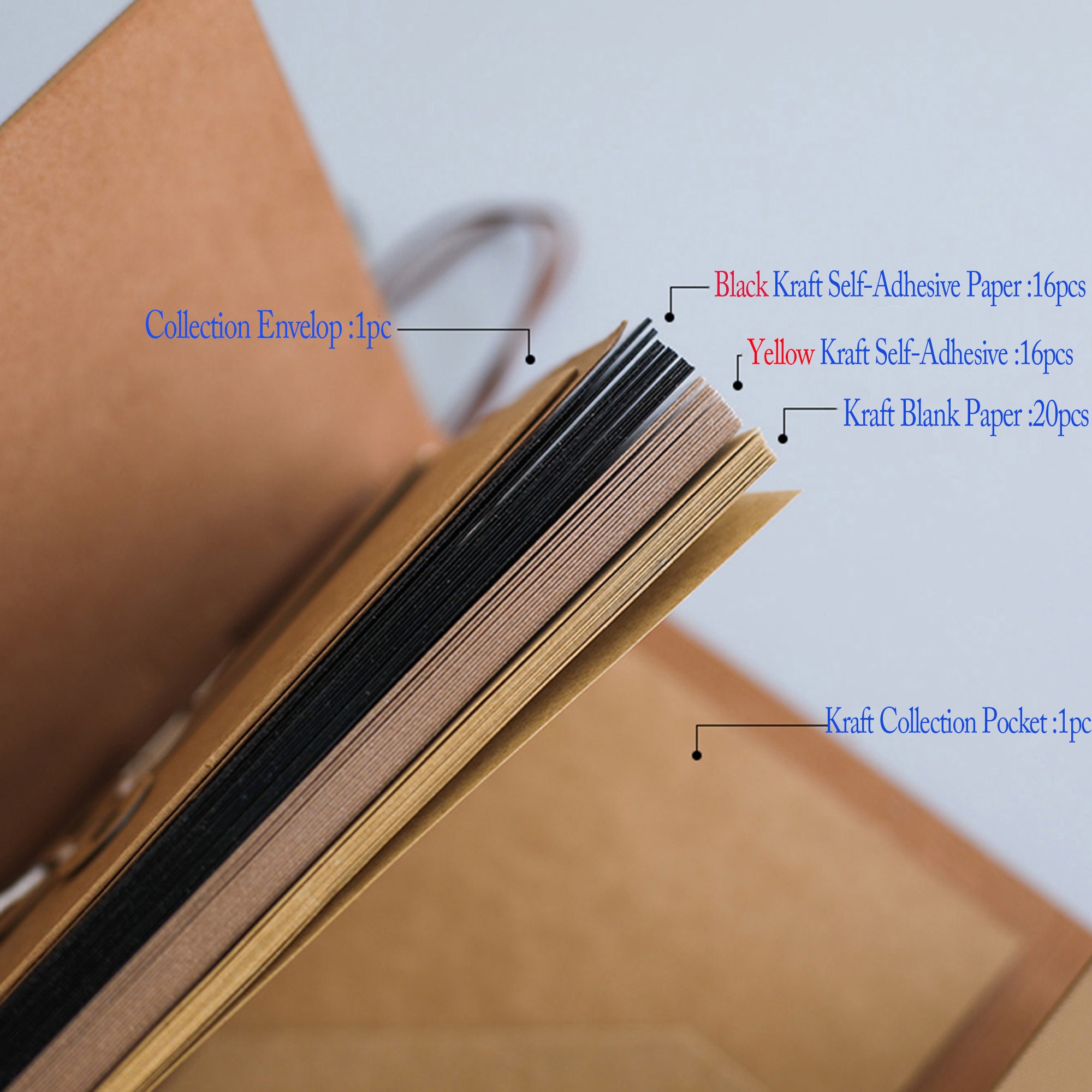 Safedealshop Magnetic Self-Stick Page Photo Album,Leather Cover