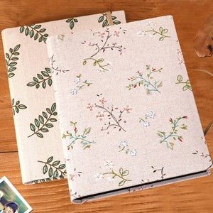 4*6 Cloth Cover  Photo Album,200PCS Medium Capacity Family Memory Album with Belt, Polaroid Insert Pocket Album,Rustic Photo Book for Grils