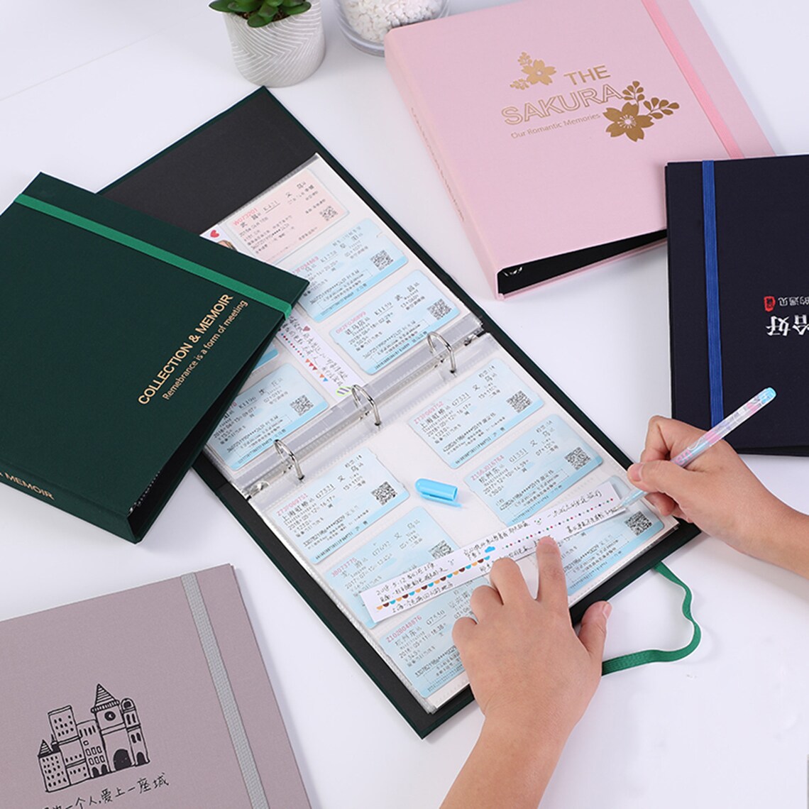 Ticket Stub Album Organizer Pinkrefillable Collection Book Etsy