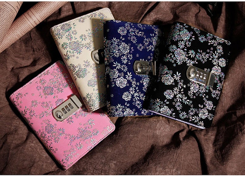 Refillable Locking Journals LeatherDigital Password Etsy