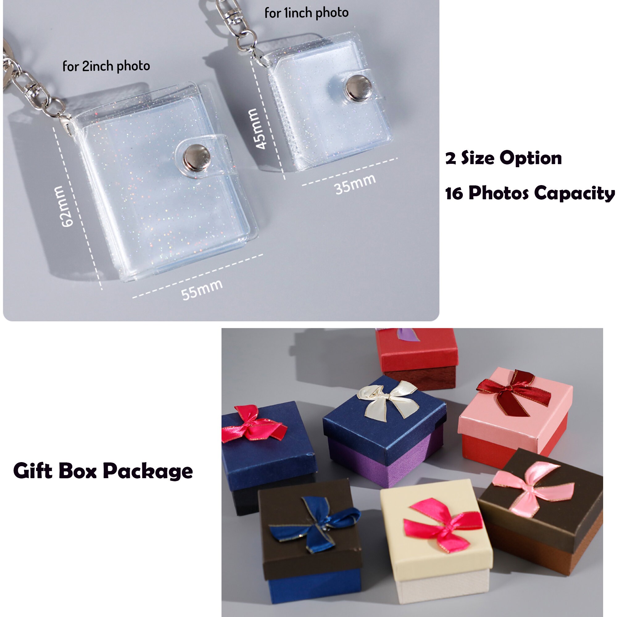 Mini Photo Album Keychainpvc Pictures Book16 Photo Pocket Etsy UK
