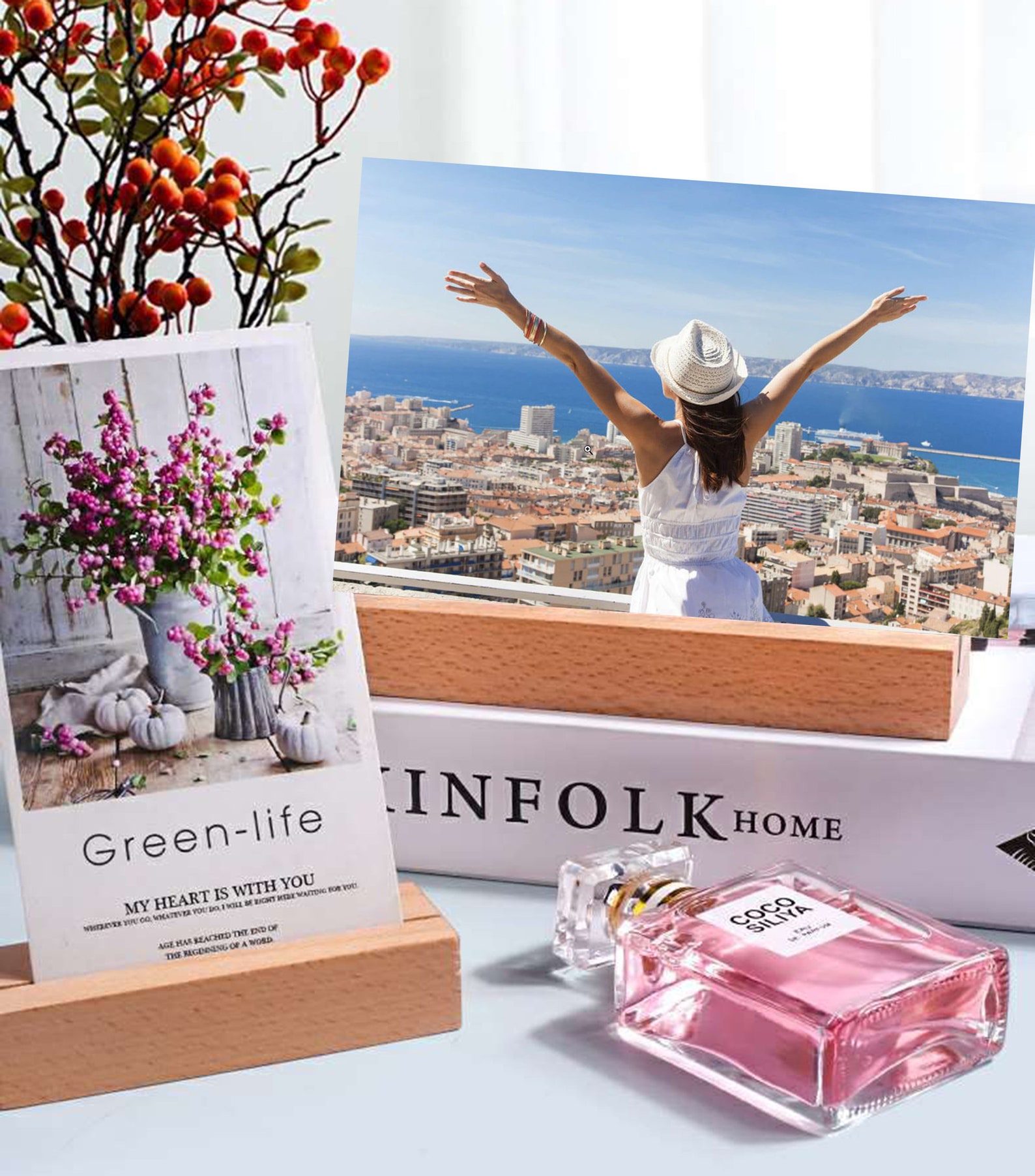 2pcs Wooden Photo Holder Table Picture Holder Wooden Memo Etsy