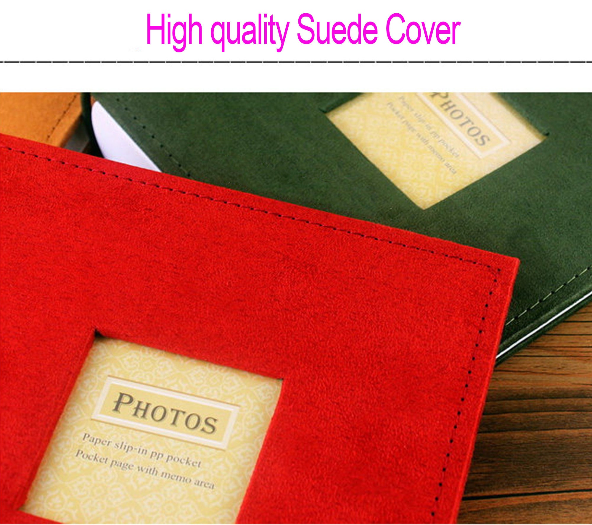 46 Pocket Family Photo Album Insert Suede Photo Book 4R | Etsy